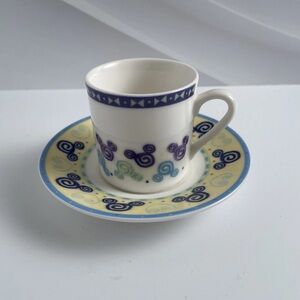 Walt Disney World At Home Mickey Ears Tea Espresso Cups And Saucers